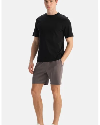 Pantaloni scurti de trening din amestec de modal, Grej