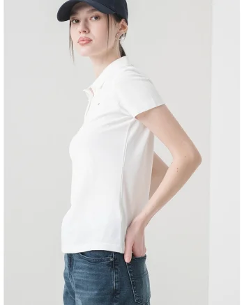 Tricou polo cambrat, Alb murdar