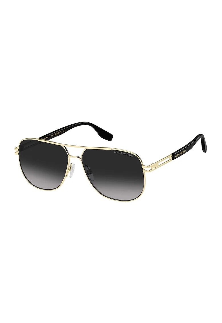 Ochelari de soare aviator cu lentile in degrade, Auriu/Gri antracit