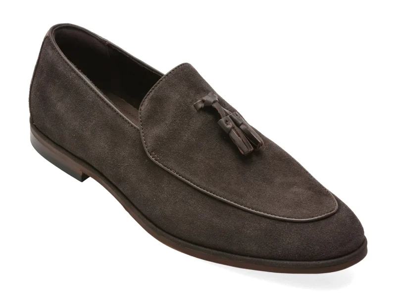 Mocasini eleganti ALDO maro, 14351258, din piele intoarsa