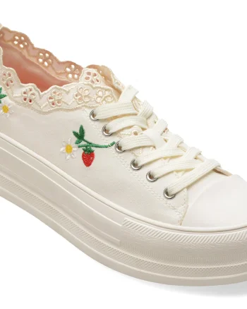 Pantofi sport ALDO albi, PICKNICK 100, din material textil
