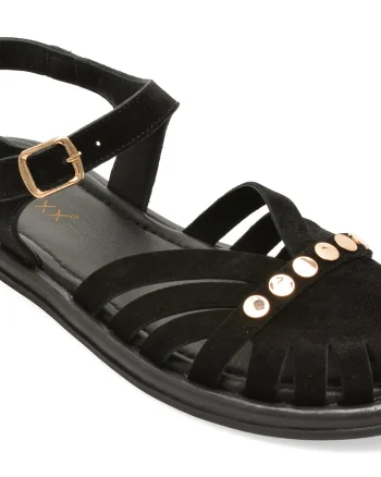 Sandale GRYXX negre, 203M903, din piele intoarsa
