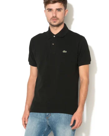 Tricou polo de bumbac cu aspect pique