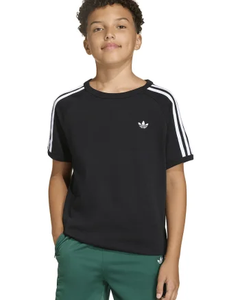 Tricou cu benzi contrastante pe maneci, Alb/Negru