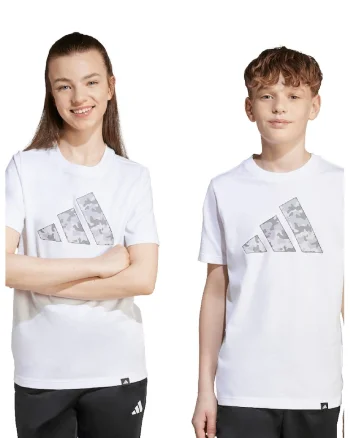 Tricou cu logo Camo, Alb/Argintiu
