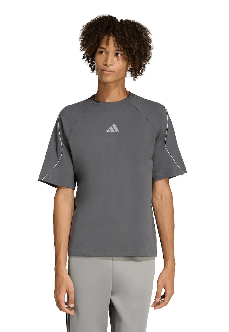 Tricou cu maneci raglan Stadium, Albastru glaciar/Gri inchis