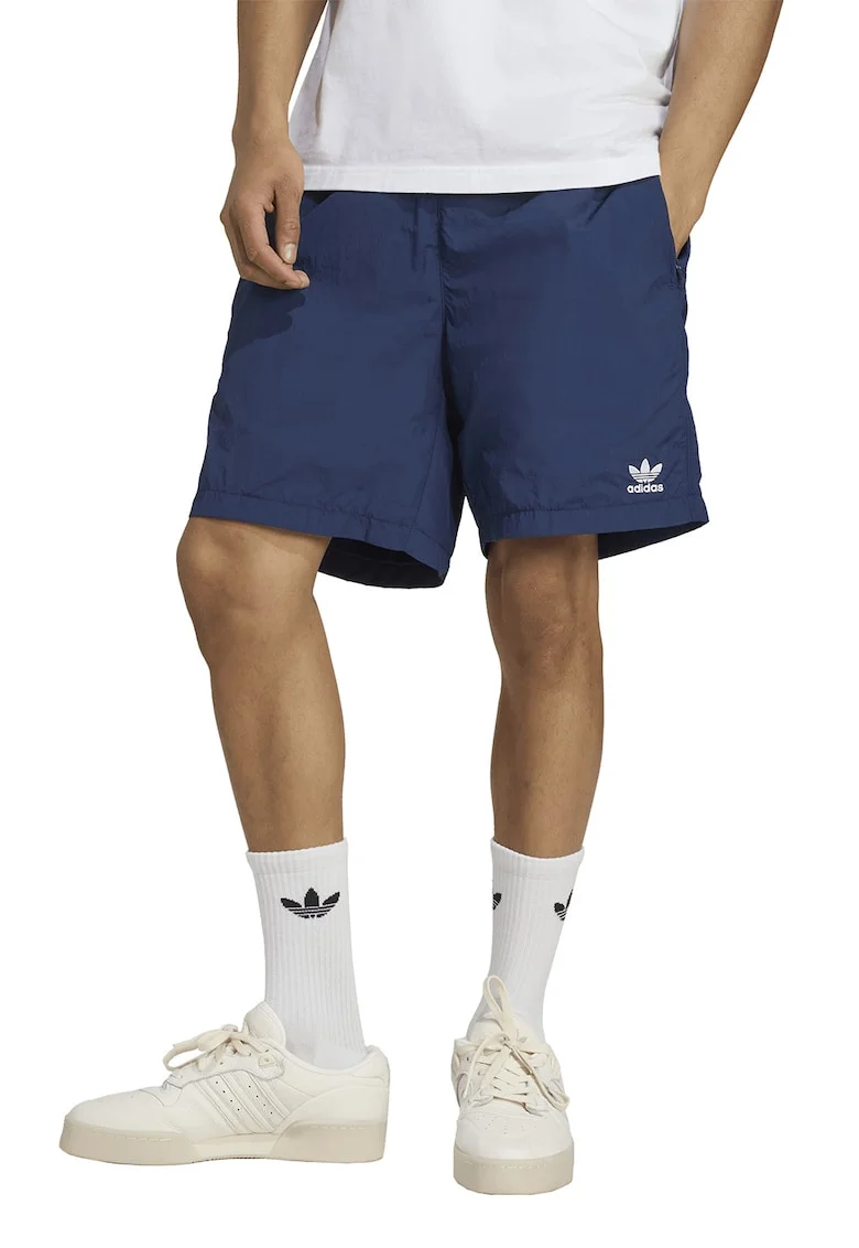 Pantaloni scurti cu buzunare laterale Trefoil Essentials, Bleumarin