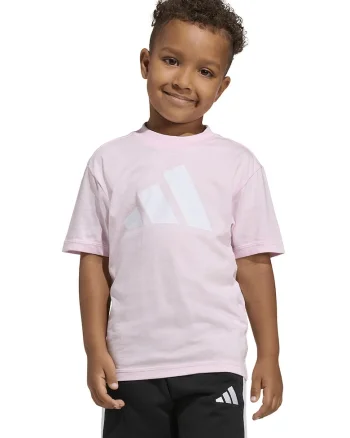 Tricou regular fit din bumbac cu logo, Alb/Roz pastel