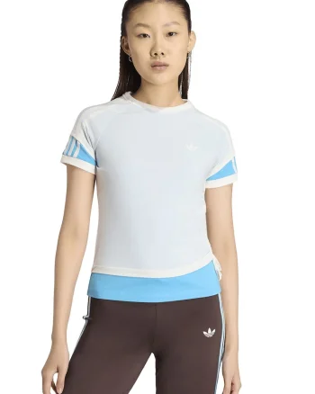 Tricou slim fit 2 in 1, Alb murdar/Albastru deschis