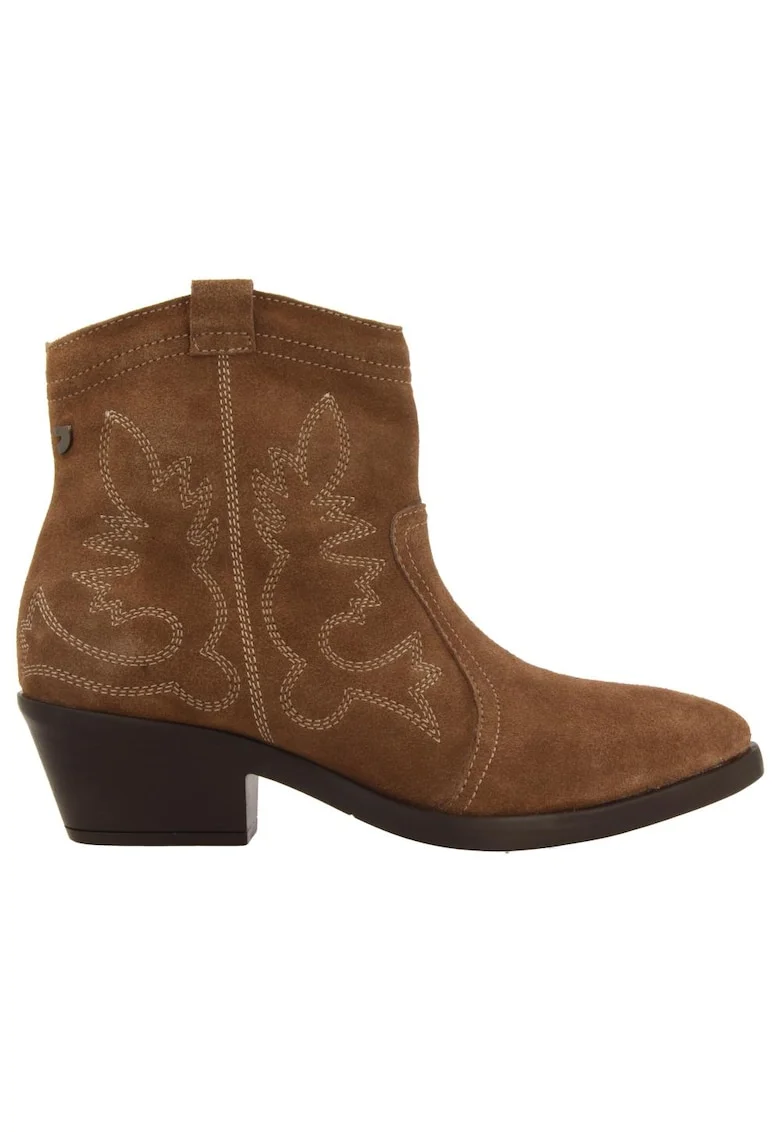 Ghete cowboy din piele intoarsa, Maro taupe