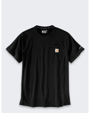 Tricou barbati  Force, material respirabil, cu buzunar, Negru