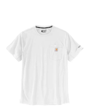 Tricou,  Force Relaxed Fit Midweight Poc, Alb, Bumbac, Alb