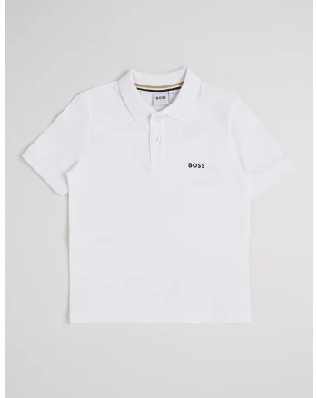 Tricou polo din amestec de bumbac, Negru/Alb optic