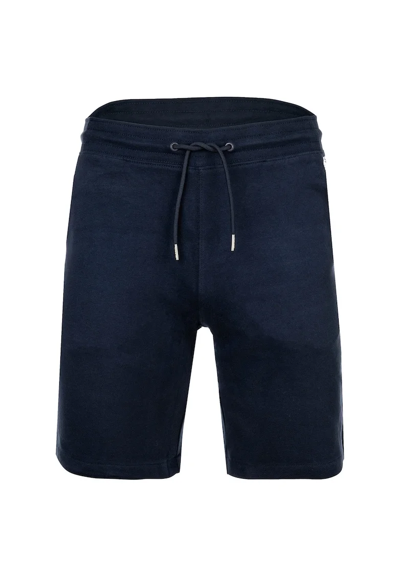 Pantaloni scurti de bumbac cu buzunare, Albastru inchis
