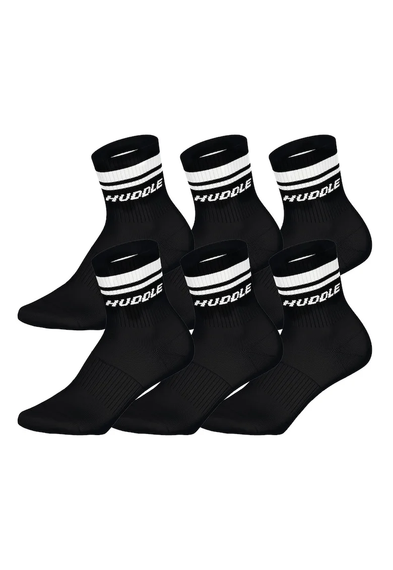 Set de sosete unisex din amestec de bumbac- 6 perechi, Negru