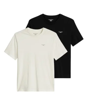 Marc O'Polo, Set de tricouri de bumbac organic - 2 piese, Alb/Negru