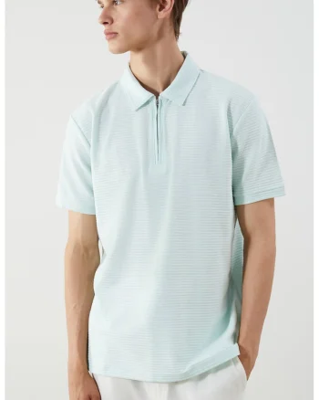Tricou polo regular fit, Verde menta