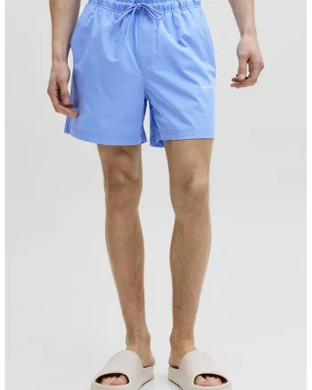 Pantaloni scurti de baie cu buzunare, Albastru