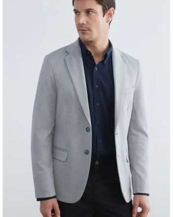 Sacou slim fit, Gri
