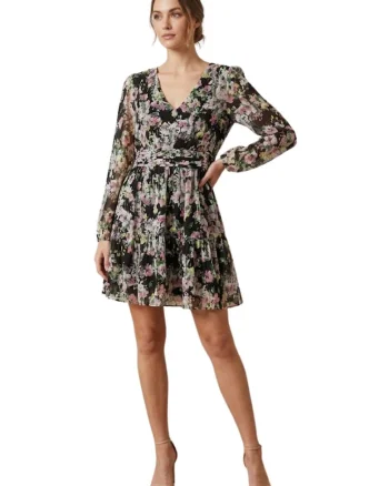 Sinnequanone, Rochie cu model floral Robyn,