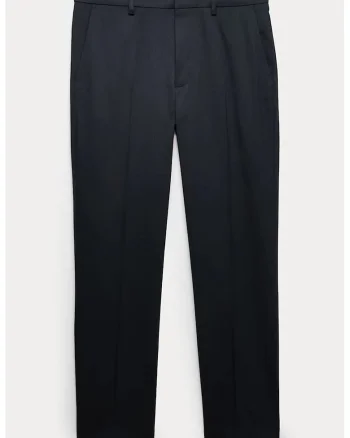 Pantaloni regular fit cu talie medie, Albastru ultramarin