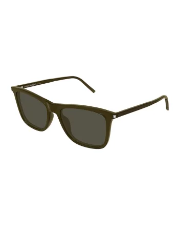 Ochelari de soare patrati cu lentile uni si model unisex, Maro pamantiu