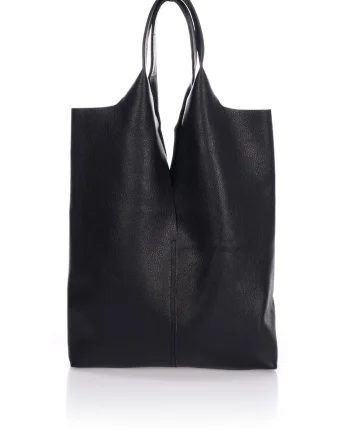 Geanta tote de piele, Negru