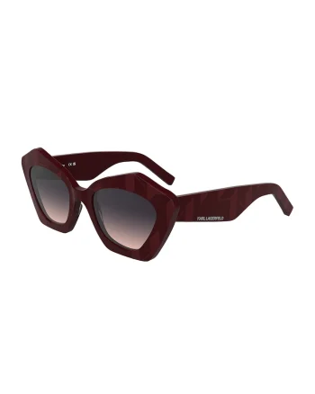 Ochelari de soare cat-eye cu lentile in degrade, Rosu