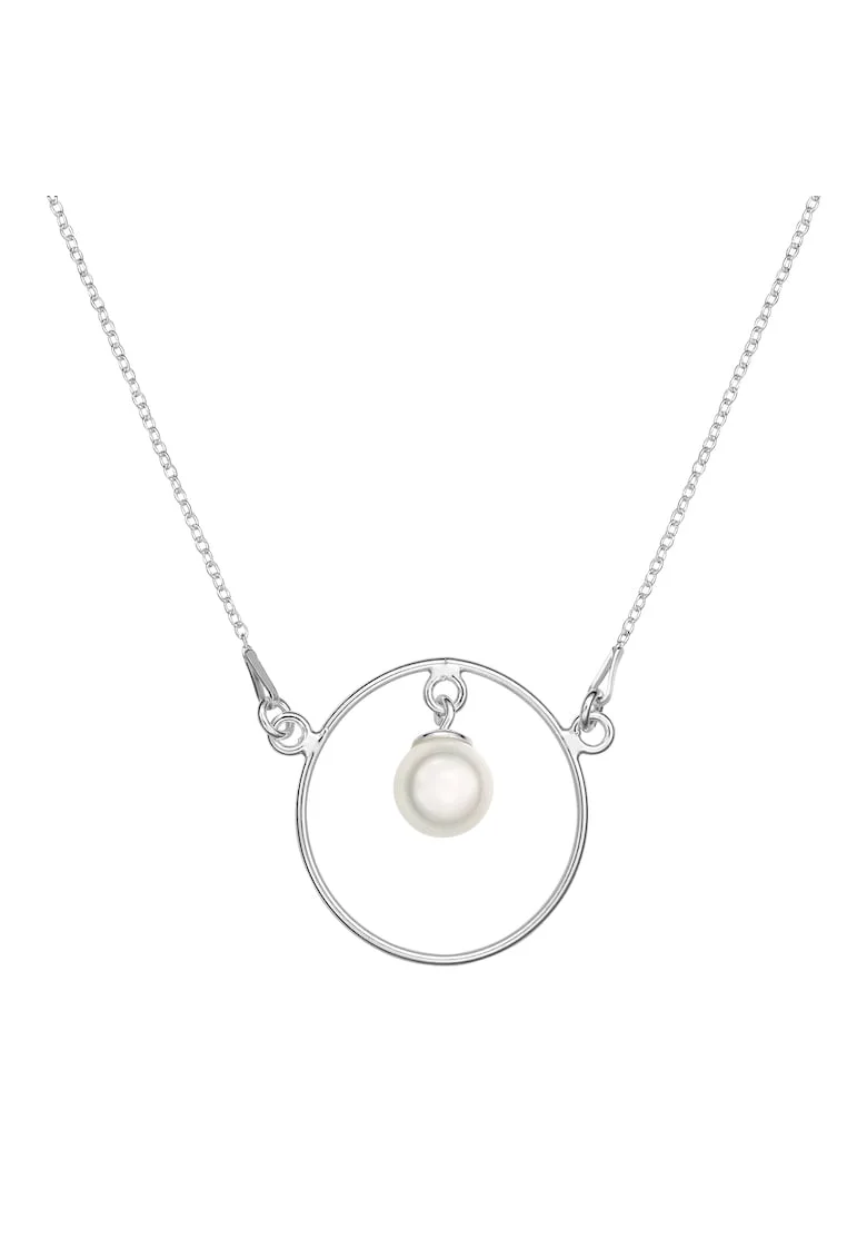 Colier argint 925 cu perla de cultura alba 8 mm - pearl in a circle