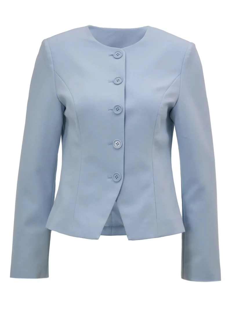 Sacou cambrat fără guler ORSAY bleu - 36