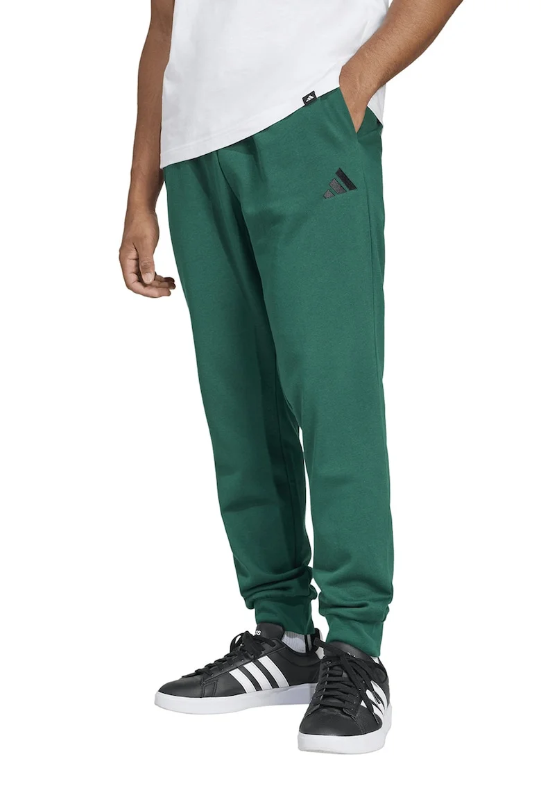 Pantaloni de trening cu snur in talie si croiala conica FeelCozy, Verde/Negru