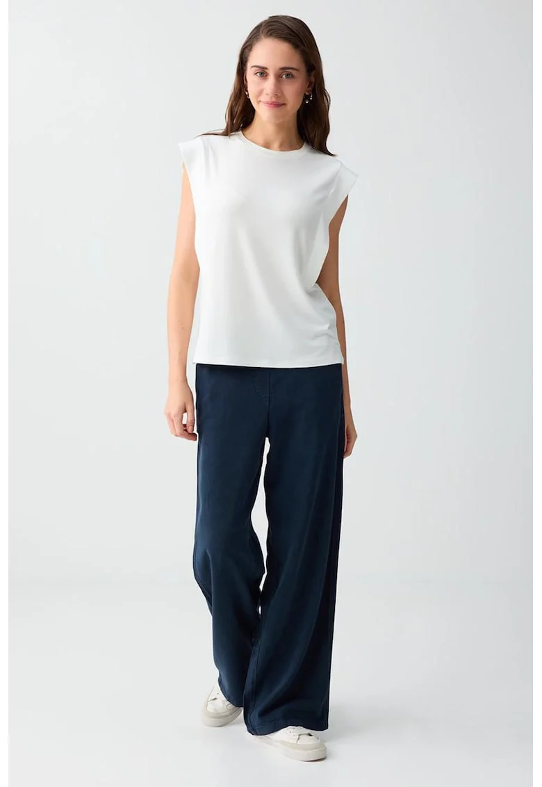 Pantaloni de trening lejeri din tencel, Albastru petrol/Bleumarin