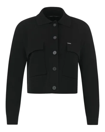 Cardigan cu buzunare aplicate