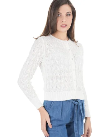 Cardigan cu decolteu la baza gatului