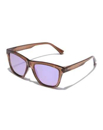 Ochelari de soare patrati cu model unisex si lentile polarizate, Maro