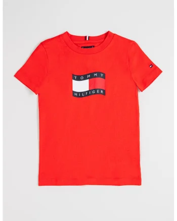 Tricou din bumbac cu imprimeu, Rosu