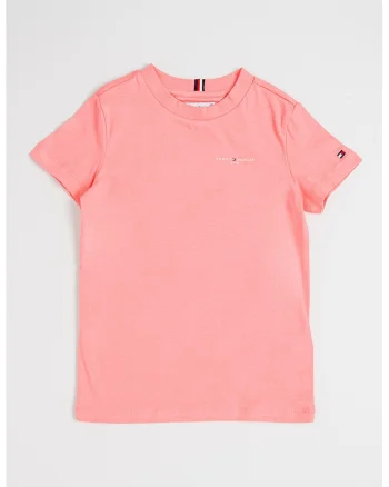 Tricou de bumbac cu decolteu la baza gatului, Roz pastel