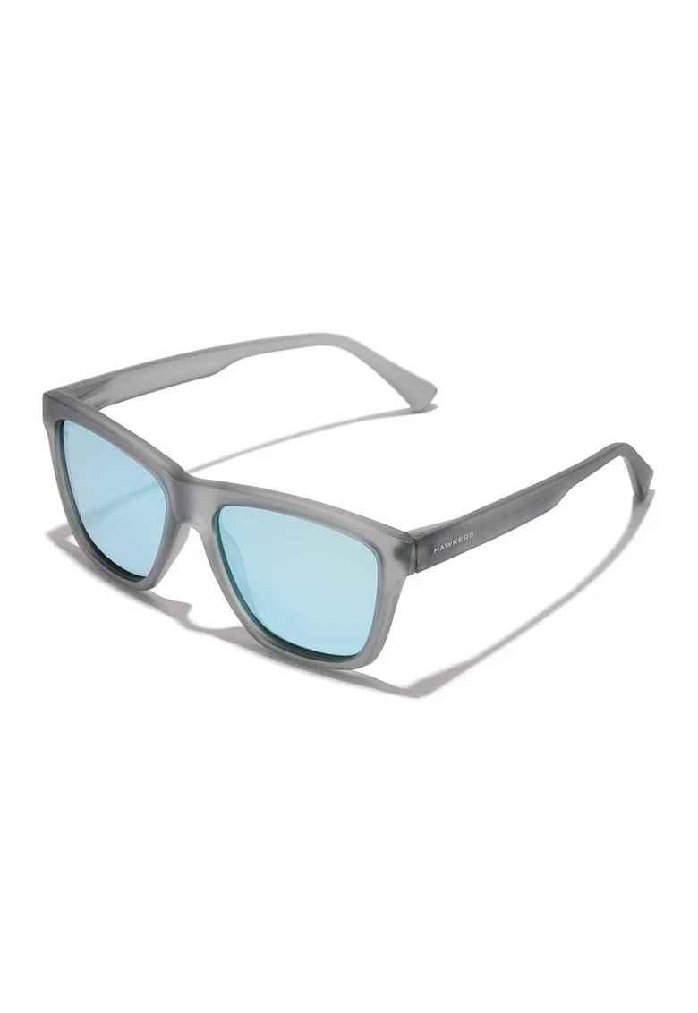 Ochelari de soare patrati cu model unisex si lentile polarizate, Argintiu