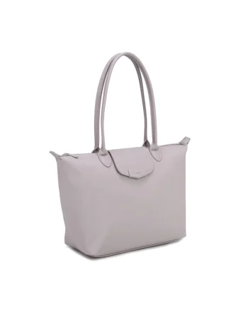 Geanta shopper de piele ecologica Corvus, Lila