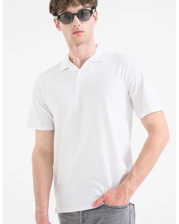 Tricou polo cu croiala regular-fit Resort, Alb optic