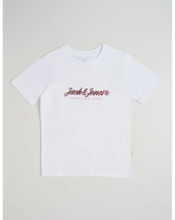 Tricou din bumbac organic cu logo pe piept, Rosu/Alb optic