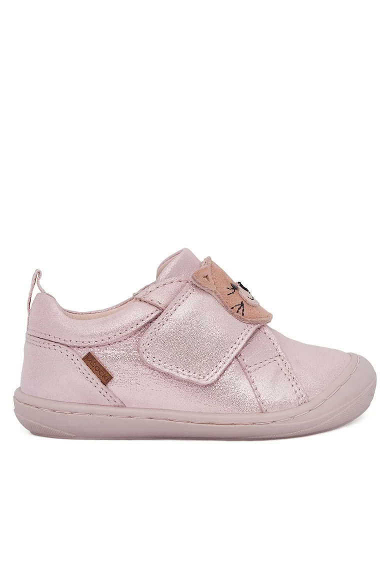 Pantofi copii,  piele naturala, roz, sistem inchidere Velcro - 65875, Roz