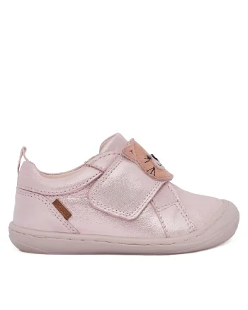 Pantofi copii,  piele naturala, roz, sistem inchidere Velcro - 65875, Roz