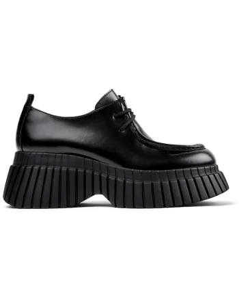 Pantofi de piele cu toc masiv BCN, Negru