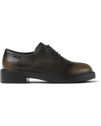 Pantofi derby de piele Dean, Maro inchis/Caramel
