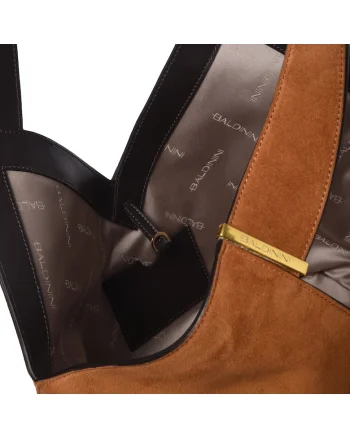 Geanta shopper din piele intoarsa, Maro, 30x48x15
