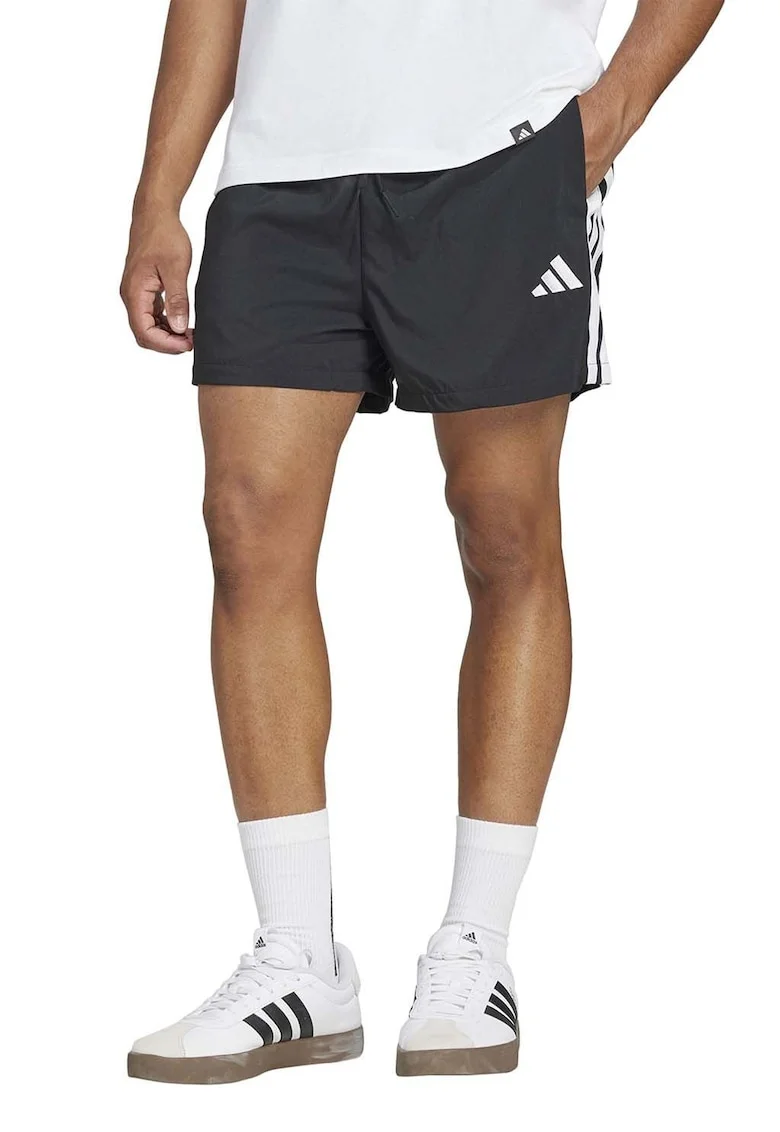 Pantaloni scurti cu snur de ajustare si logo Chelsea, Negru/Alb optic