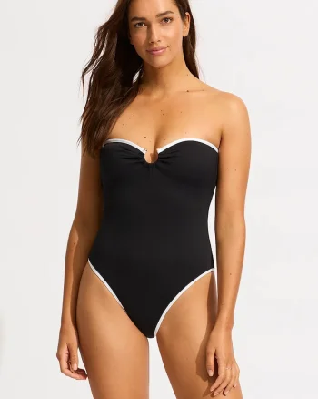 Seafolly costum de baie dintr-o singură piesă pentru femei Ring Front