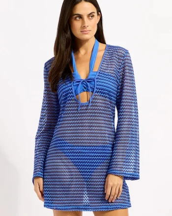 Seafolly rochie de plajă de damă Mesh Effect Cover Up