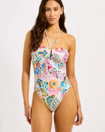 Seafolly costum de baie dintr-o singură piesă de damă DD "U" Tube
